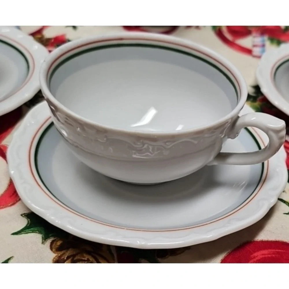 Tea‎ Set, 6 Small Coffee Cups, 6 Saucers, Cream and Sugar and Teapot, Kahla 166
